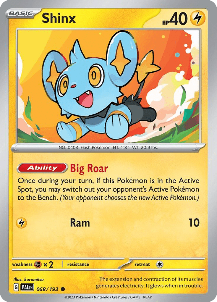 Shinx sv2-68 Common from Paldea Evolved Set