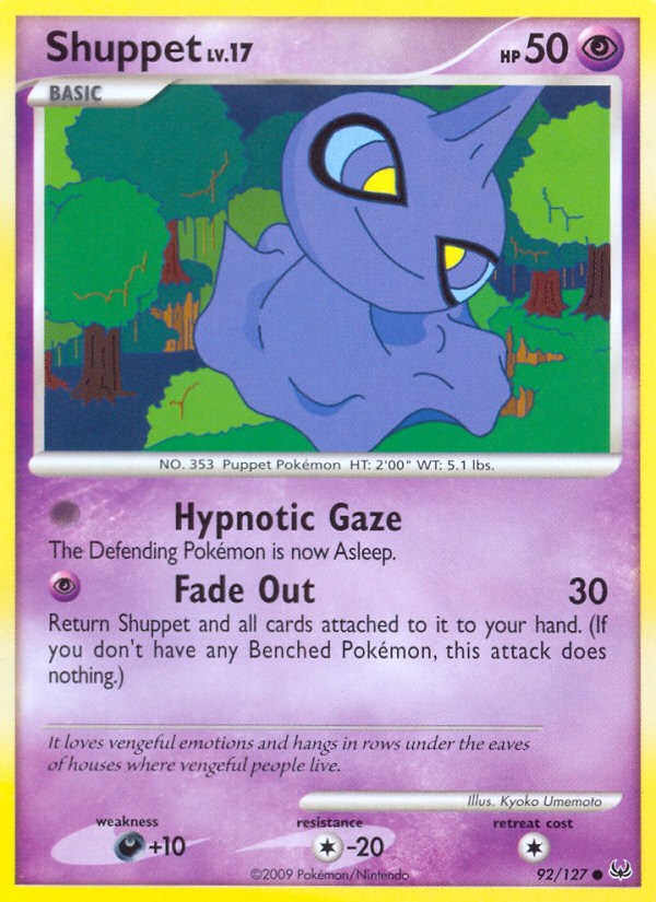 Shuppet pl1-92 Common from Platinum Set