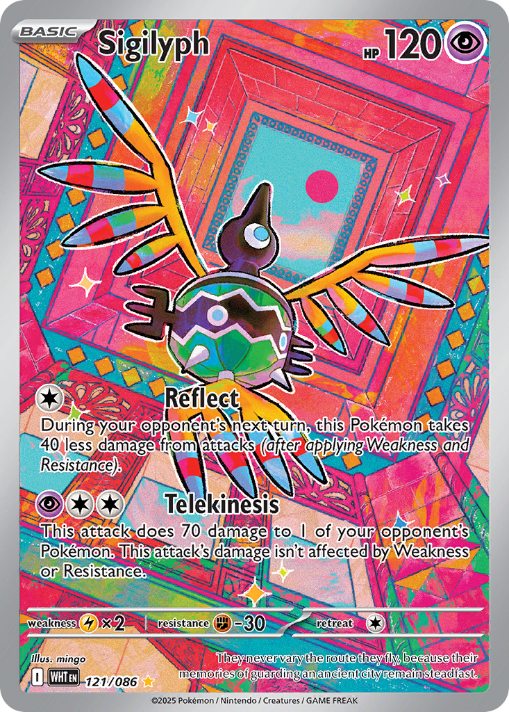 Sigilyph rsv10pt5-121 Illustration Rare from White Flare Set