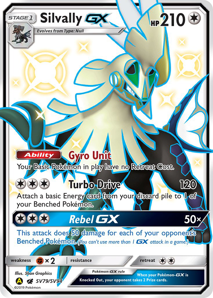 Silvally-GX sma-SV79 Rare Shiny GX from Hidden Fates Shiny Vault Set