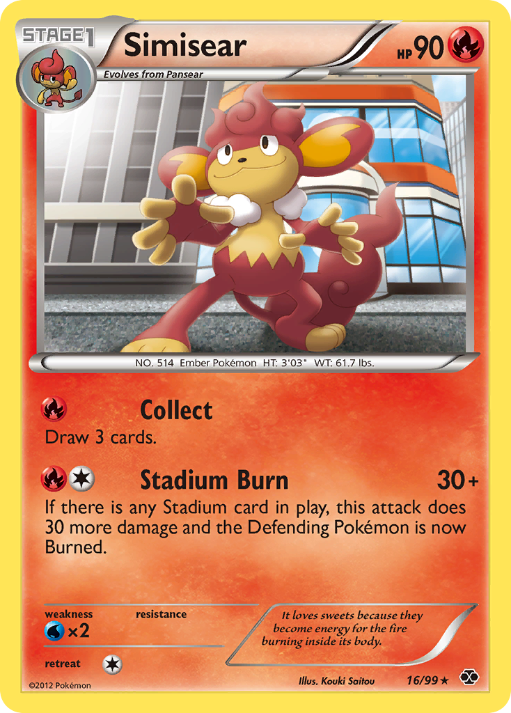 Simisear bw4-16 Rare from Next Destinies Set