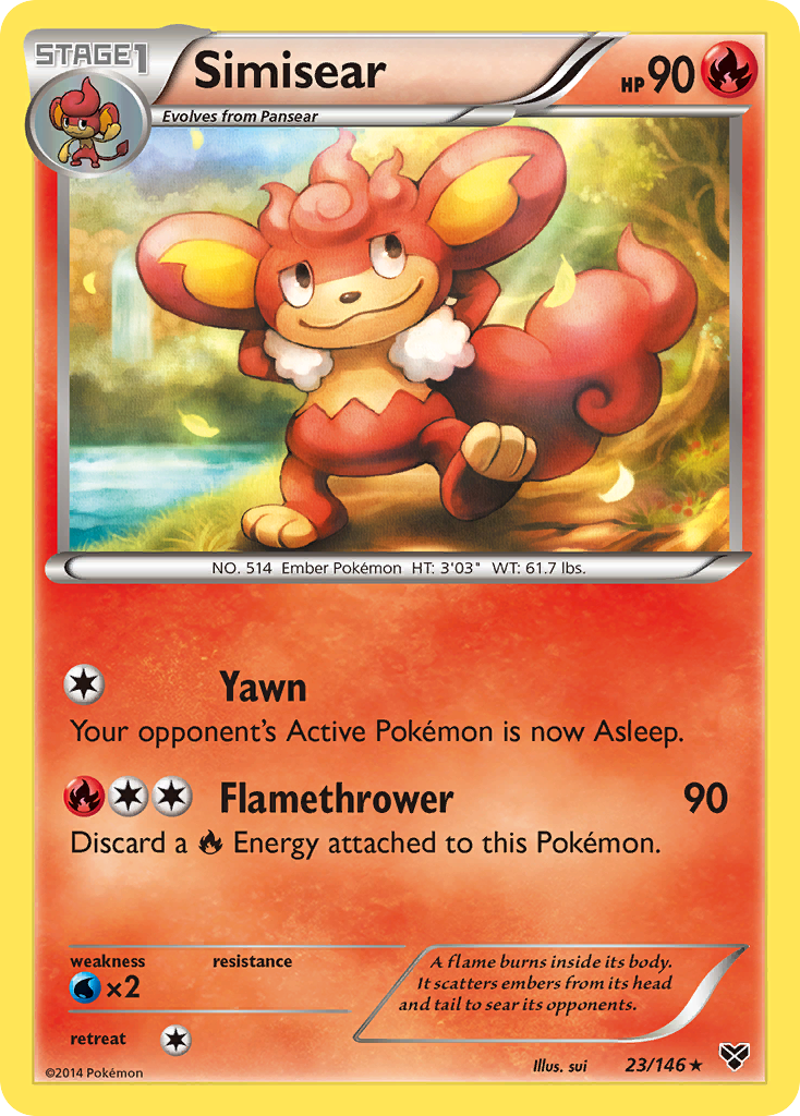 Simisear xy1-23 Rare from XY Set