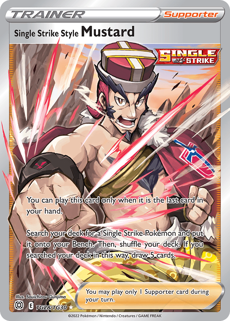 Single Strike Style Mustard swsh9tg-TG28 Rare Ultra from Brilliant Stars Trainer Gallery Set