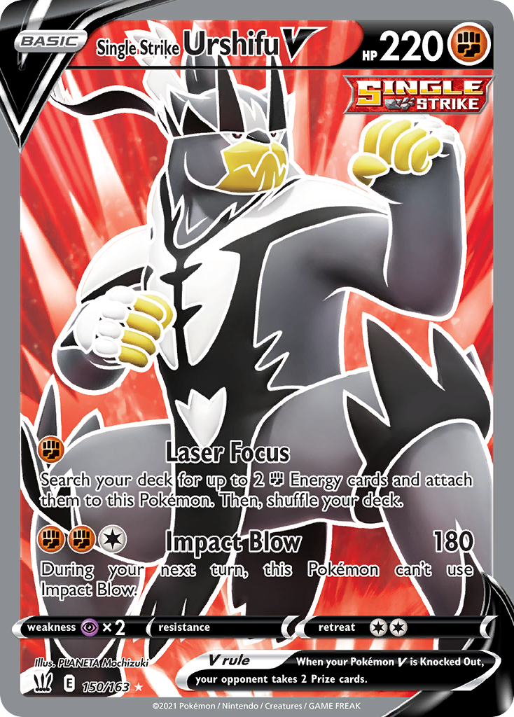 Single Strike Urshifu V swsh5-150 Rare Ultra from Battle Styles Set