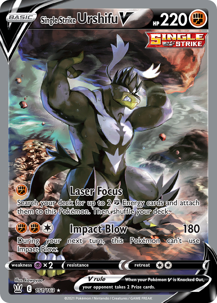 Single Strike Urshifu V swsh5-151 Rare Ultra from Battle Styles Set