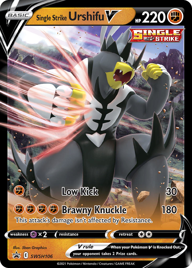 Single Strike Urshifu V swshp-SWSH106 Promo from SWSH Black Star Promos Set