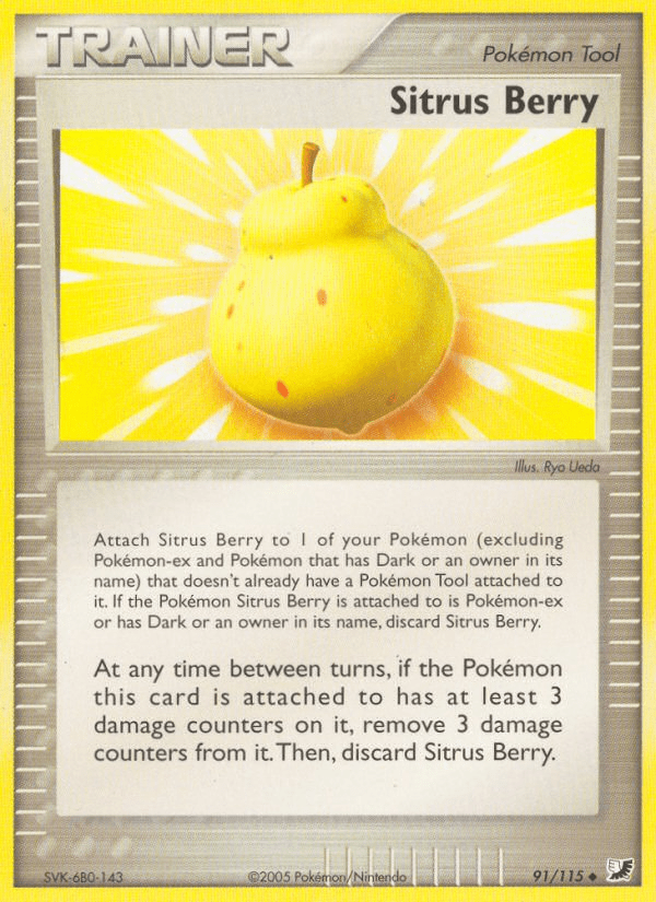 Sitrus Berry ex10-91 Uncommon from Unseen Forces Set