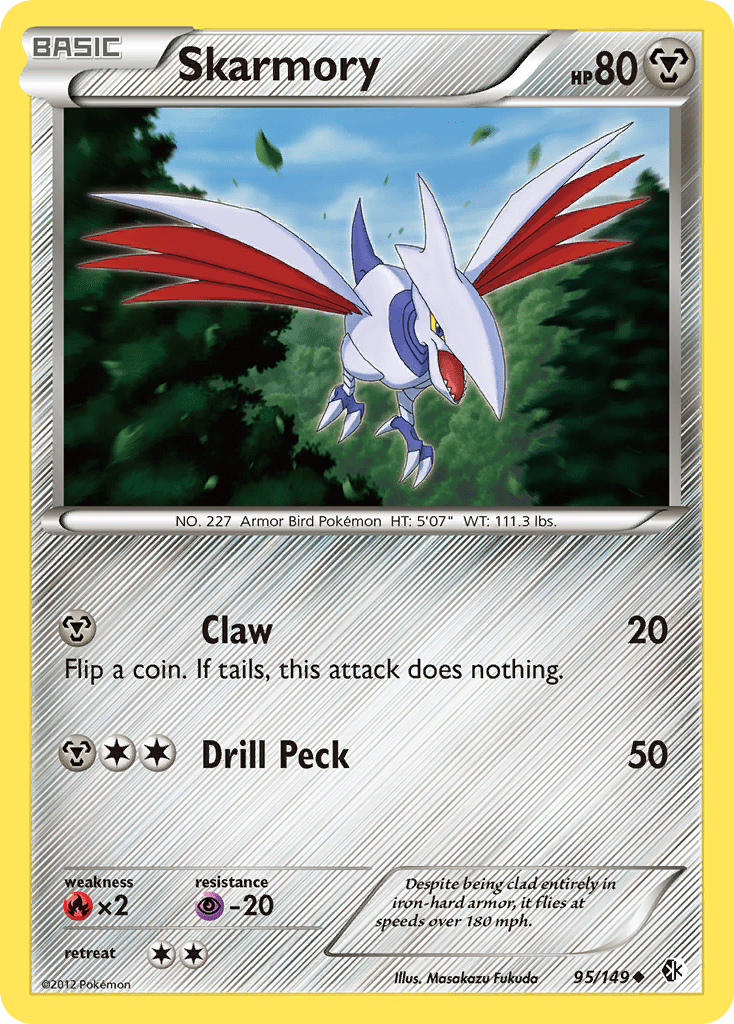 Skarmory bw7-95 Uncommon from Boundaries Crossed Set