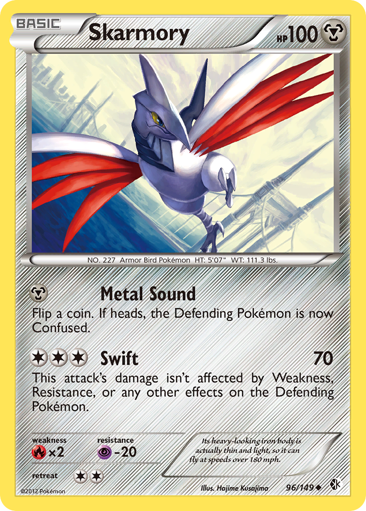 Skarmory bw7-96 Uncommon from Boundaries Crossed Set