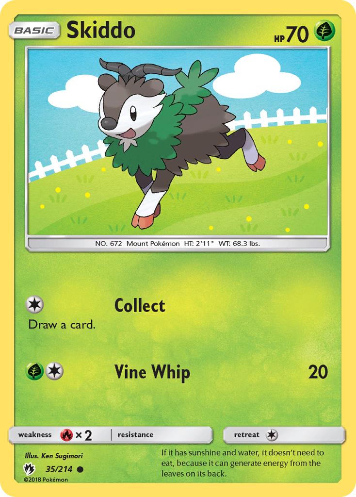 Skiddo sm8-35 Common from Lost Thunder Set