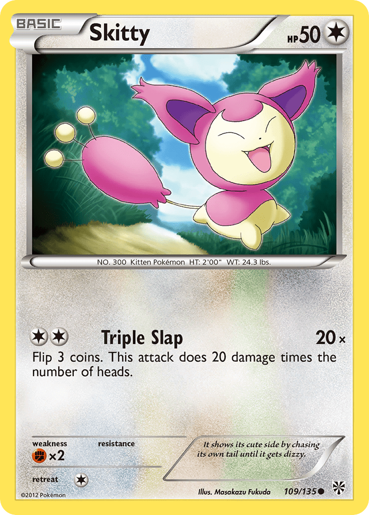 Skitty bw8-109 Common from Plasma Storm Set