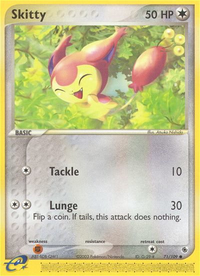 Skitty ex1-71 Common from Ruby & Sapphire Set