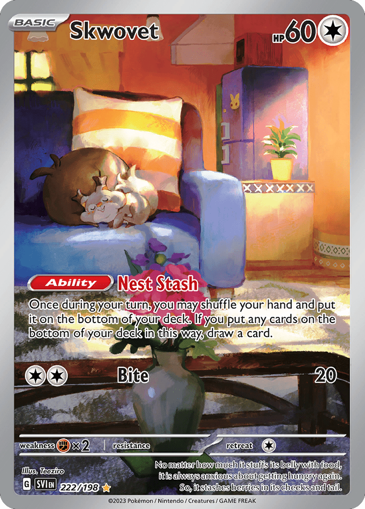Skwovet sv1-222 Illustration Rare from Scarlet & Violet Set