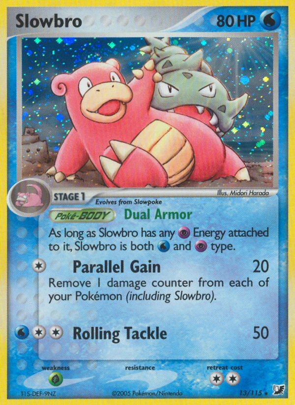 Slowbro ex10-13 Rare Holo from Unseen Forces Set