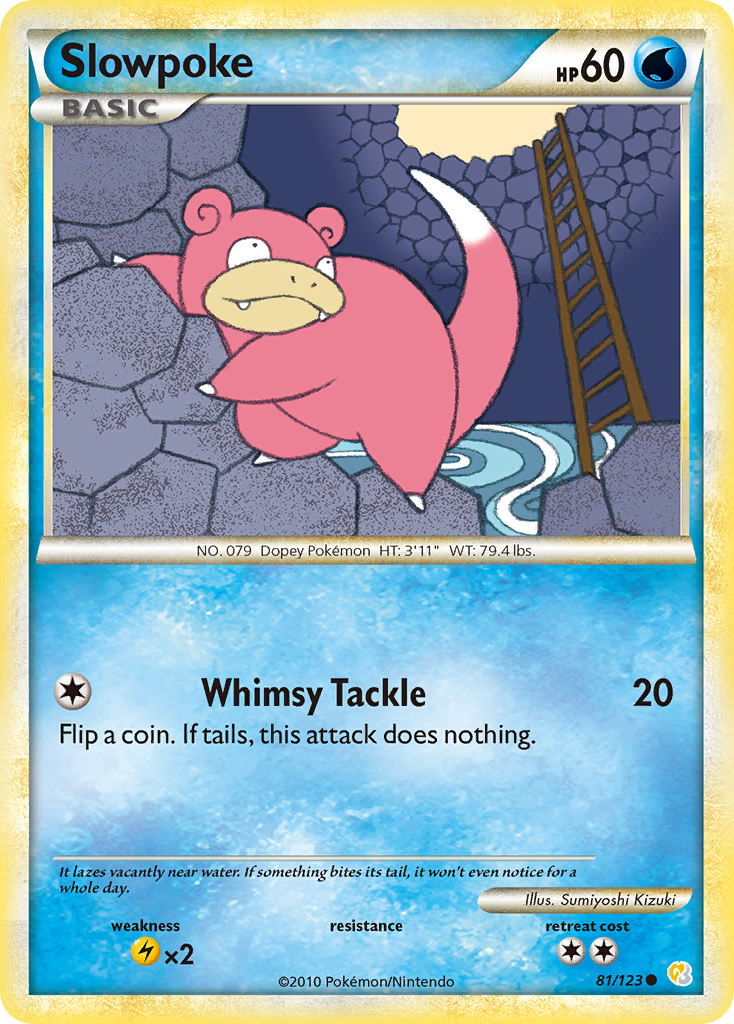 Slowpoke hgss1-81 Common from HeartGold & SoulSilver Set