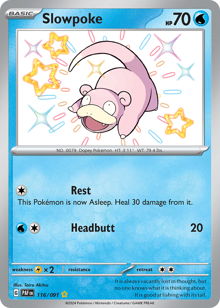 Slowpoke sv4pt5-116 Shiny Rare from Paldean Fates Set