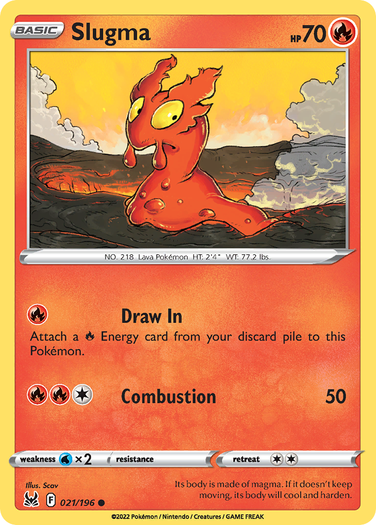 Slugma swsh11-21 Common from Lost Origin Set