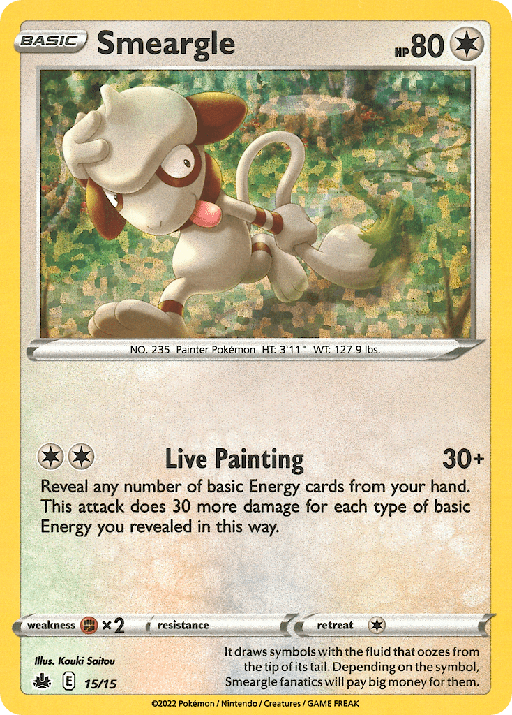 Smeargle mcd22-15  from McDonald's Collection 2022 Set