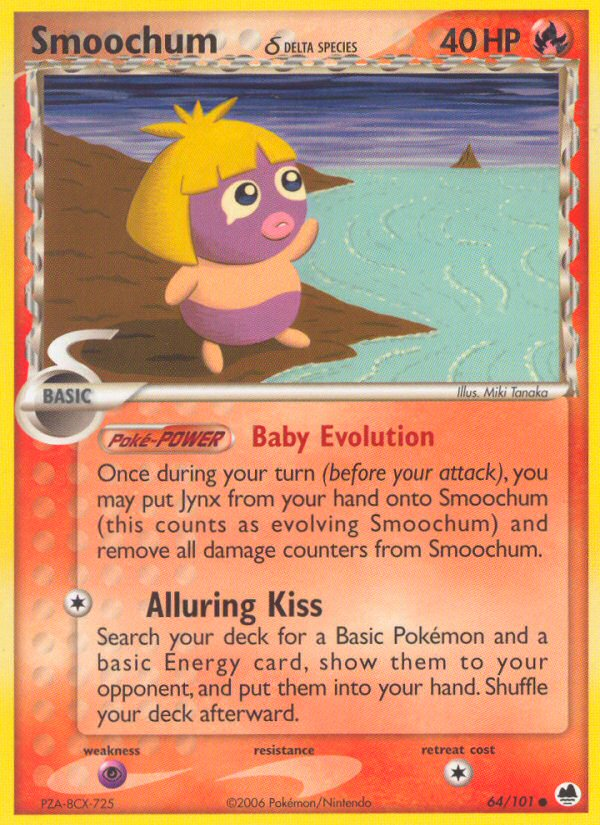 Smoochum δ ex15-64 Common from Dragon Frontiers Set