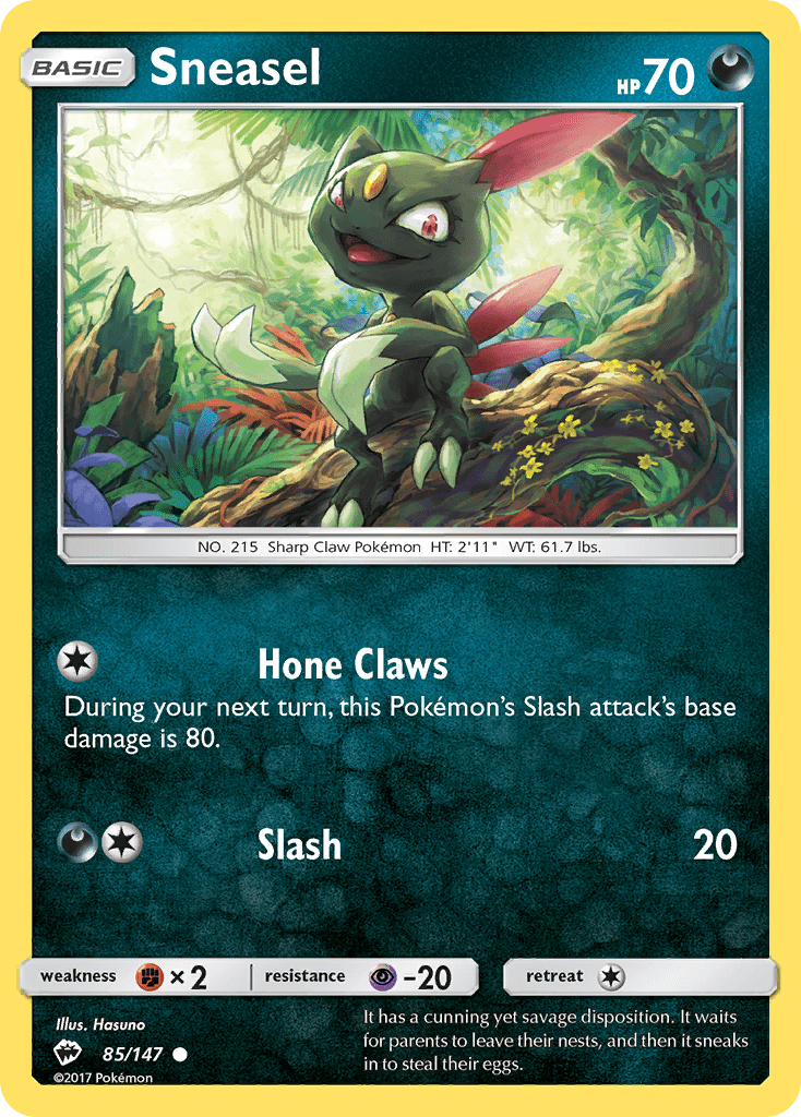 Sneasel sm3-85 Common from Burning Shadows Set