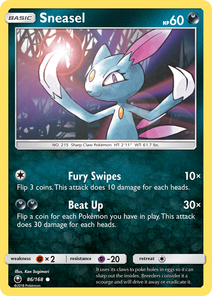 Sneasel sm7-86 Common from Celestial Storm Set