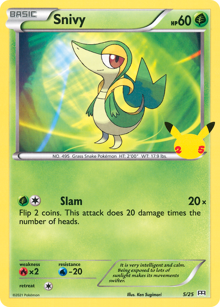 Snivy mcd21-5  from McDonald's Collection 2021 Set