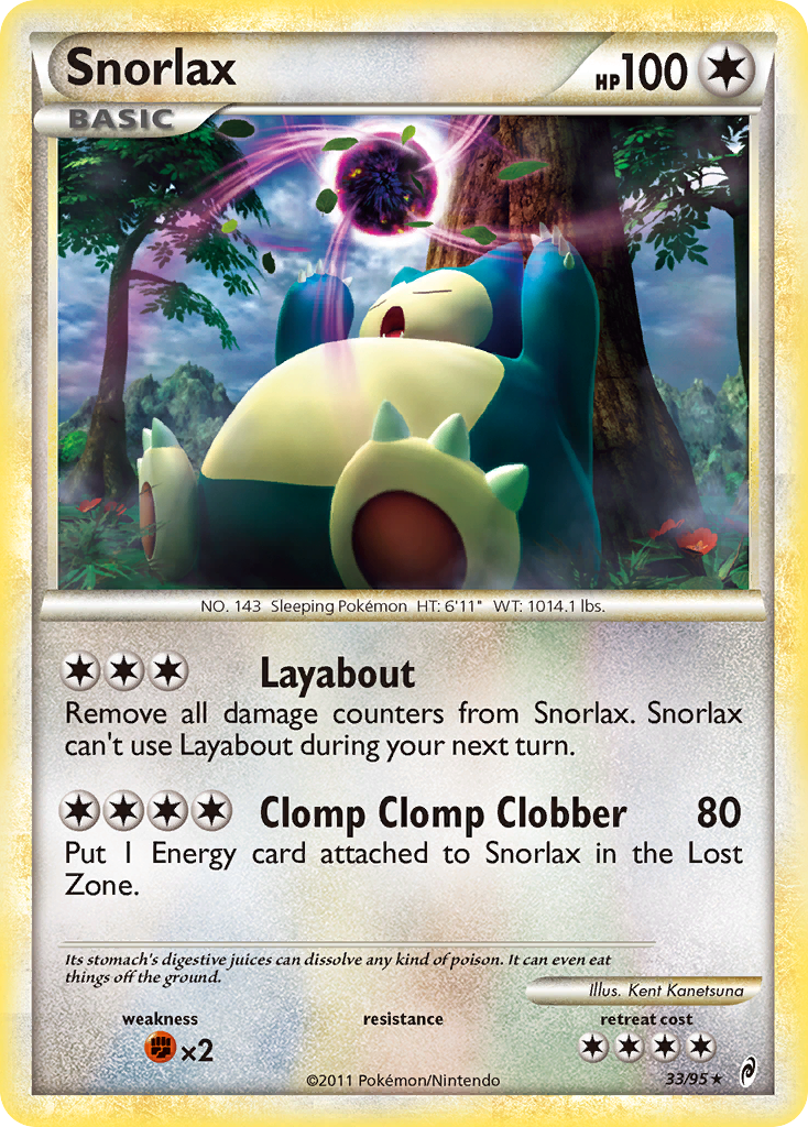 Snorlax col1-33 Rare from Call of Legends Set