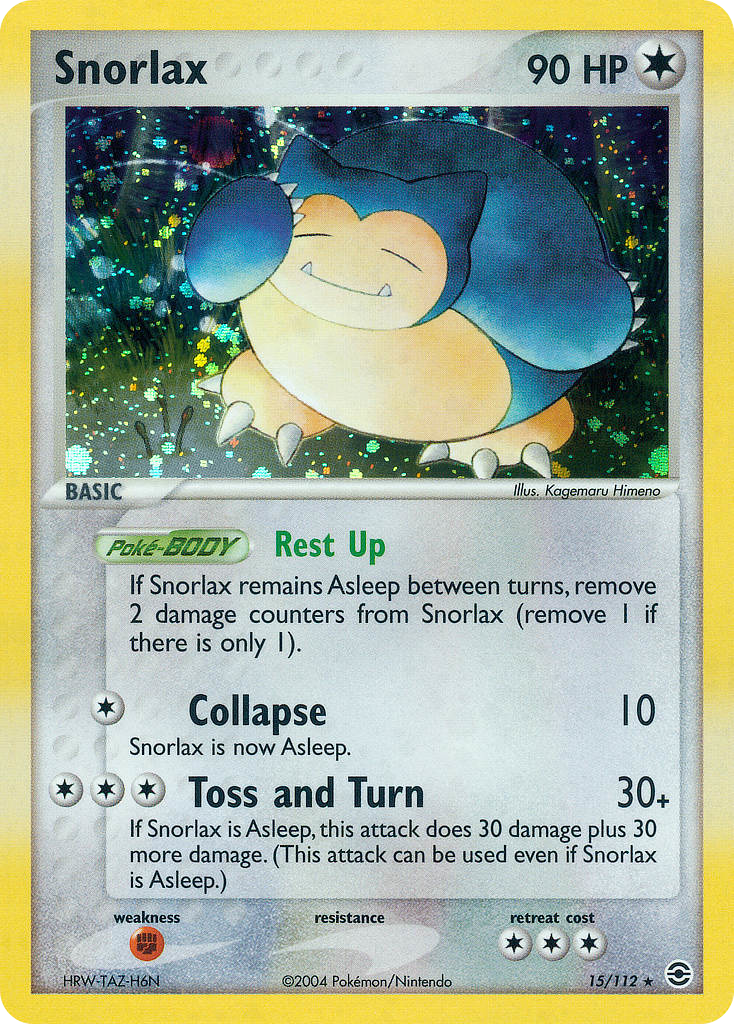 Snorlax ex6-15 Rare Holo from FireRed & LeafGreen Set