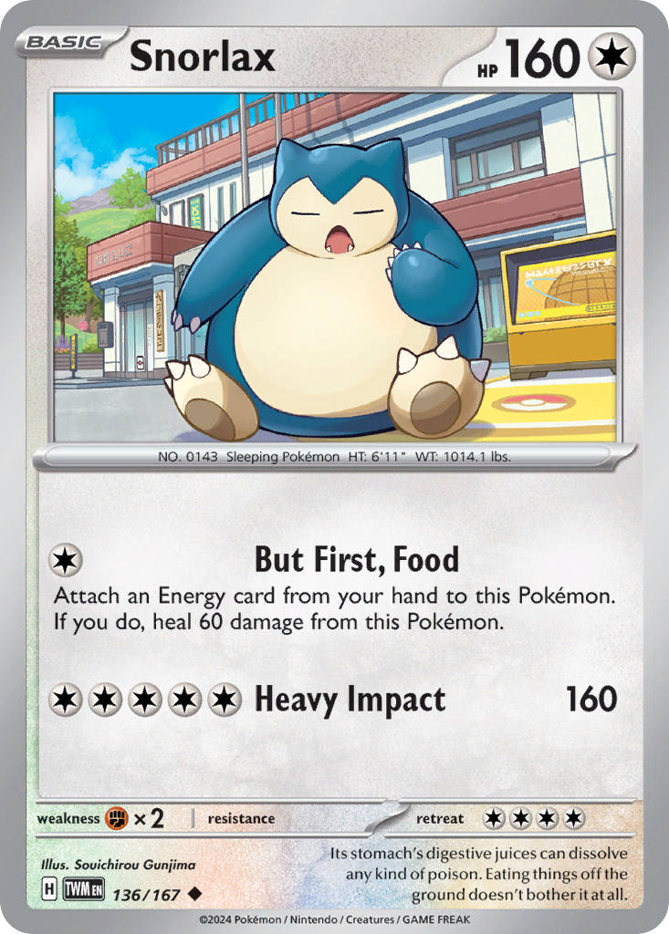 Snorlax sv6-136 Uncommon from Twilight Masquerade Set
