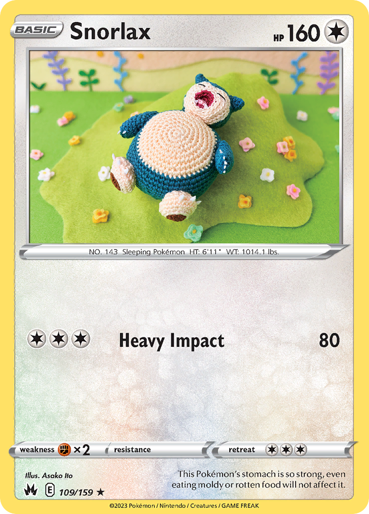 Snorlax swsh12pt5-109 Rare from Crown Zenith Set