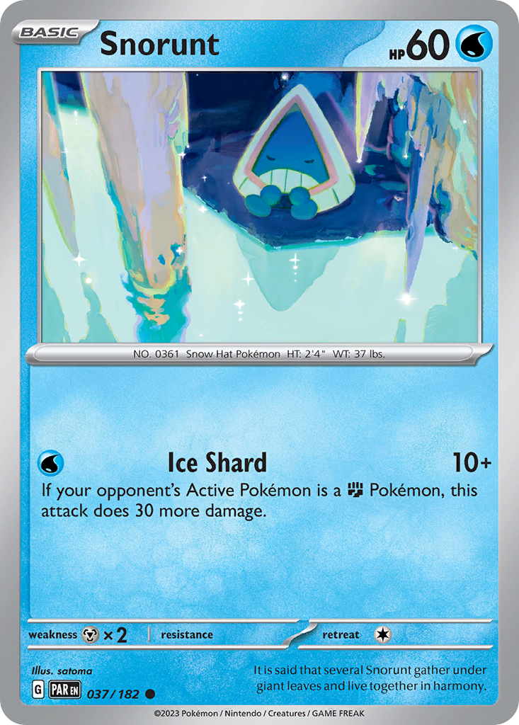 Snorunt sv4-37 Common from Paradox Rift Set
