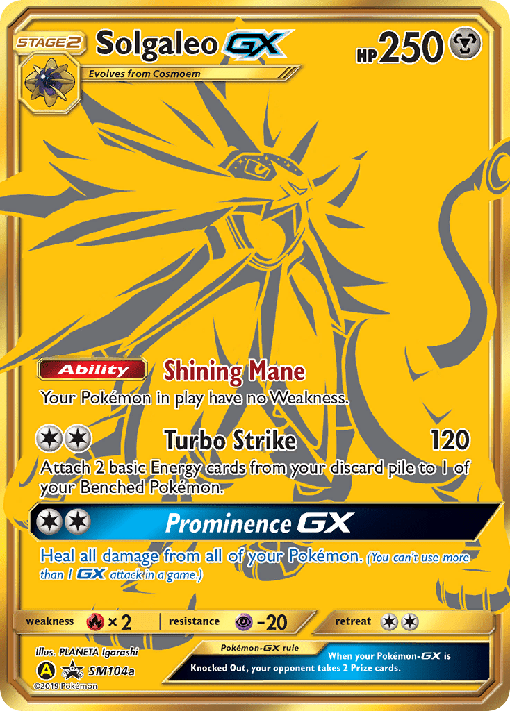 Solgaleo-GX smp-SM104a Promo from SM Black Star Promos Set
