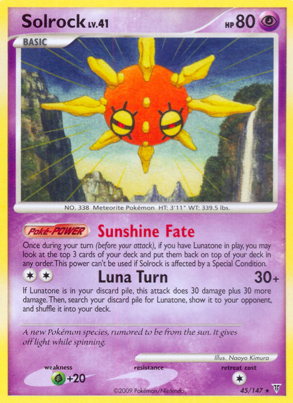 Solrock pl3-45 Rare from Supreme Victors Set