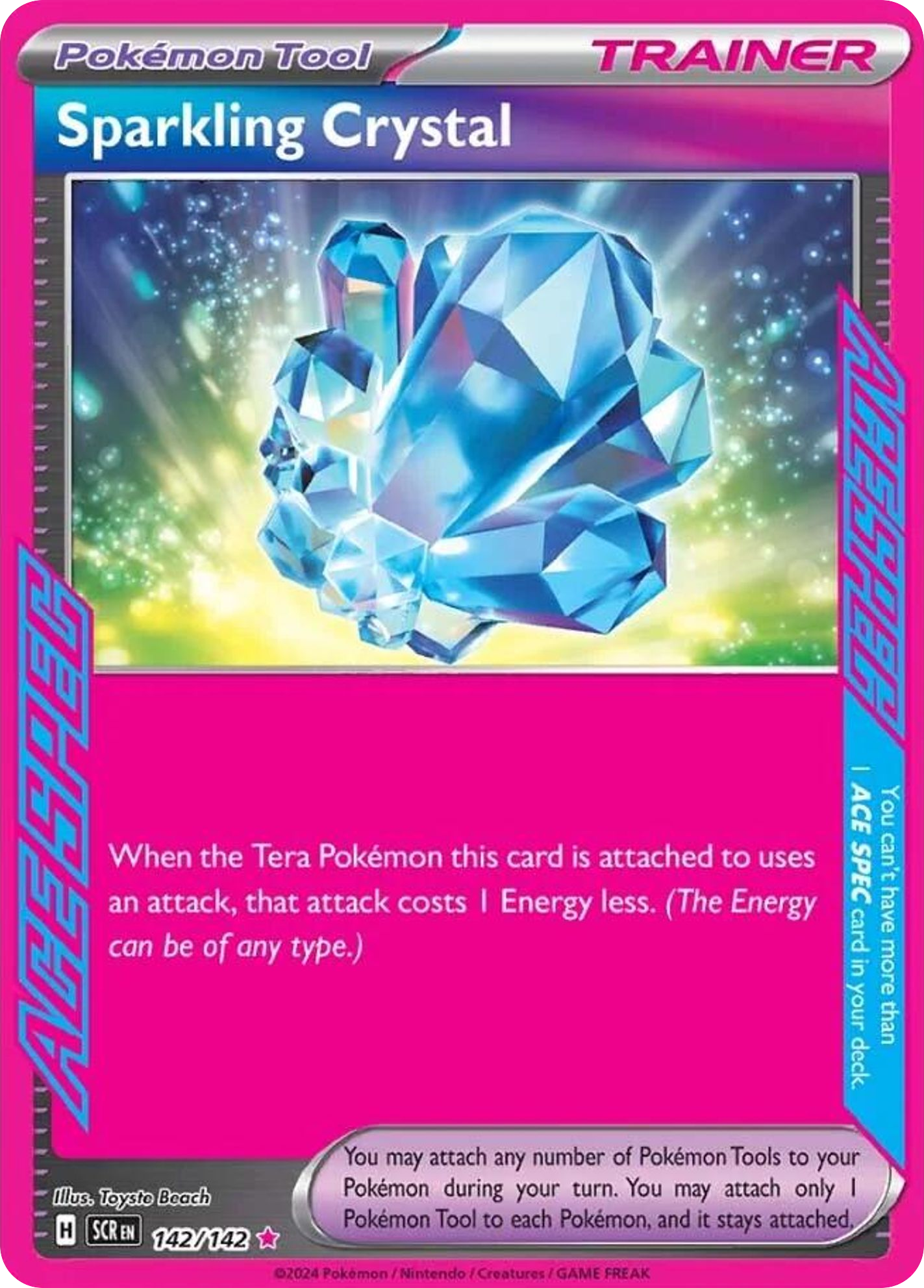 Sparkling Crystal sv7-142 ACE SPEC Rare from Stellar Crown Set