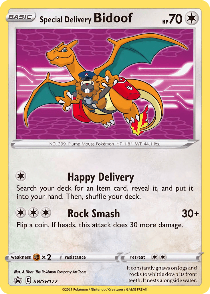 Special Delivery Bidoof swshp-SWSH177 Promo from SWSH Black Star Promos Set