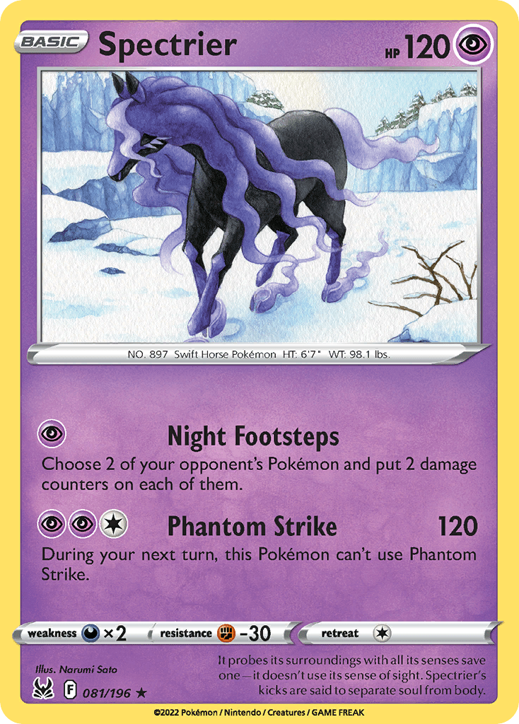 Spectrier swsh11-81 Rare Holo from Lost Origin Set