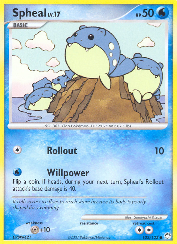 Spheal dp2-102 Common from Mysterious Treasures Set