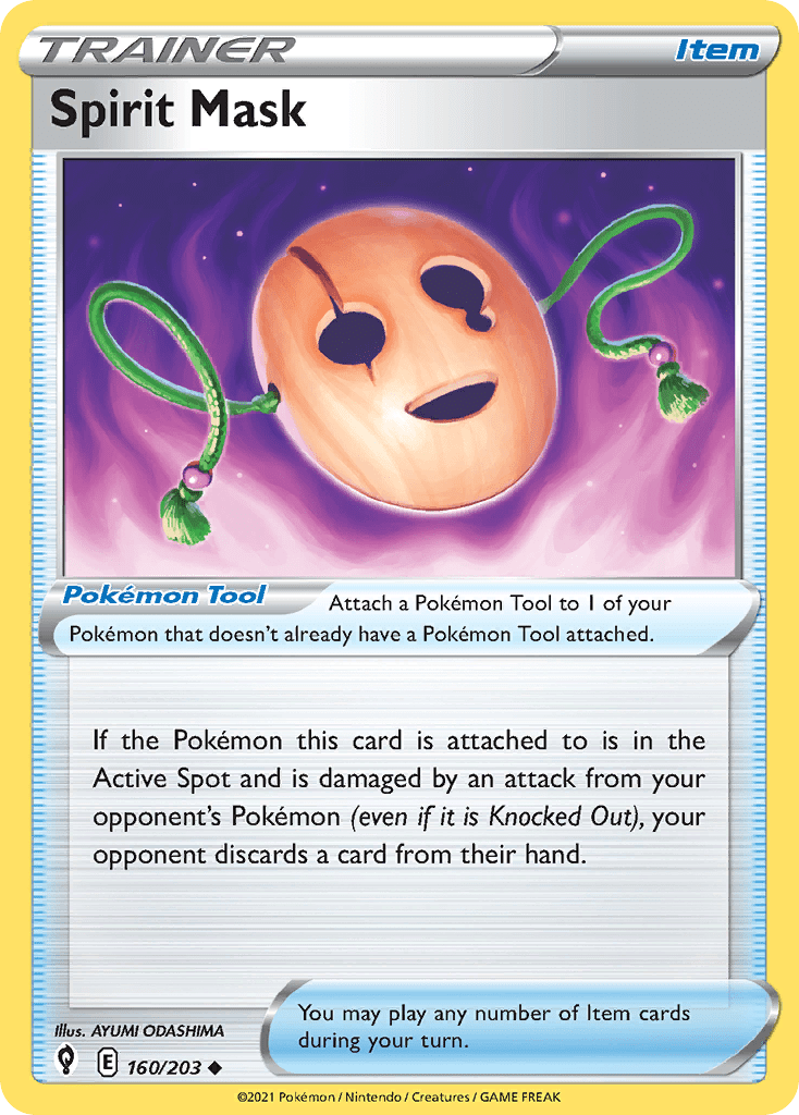 Spirit Mask swsh7-160 Uncommon from Evolving Skies Set