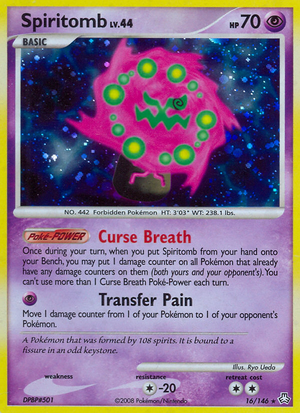 Spiritomb dp6-16 Rare Holo from Legends Awakened Set