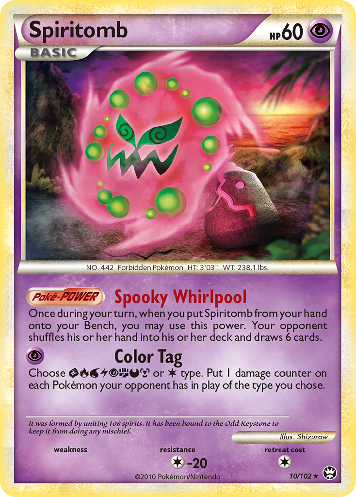 Spiritomb hgss4-10 Rare Holo from HS—Triumphant Set