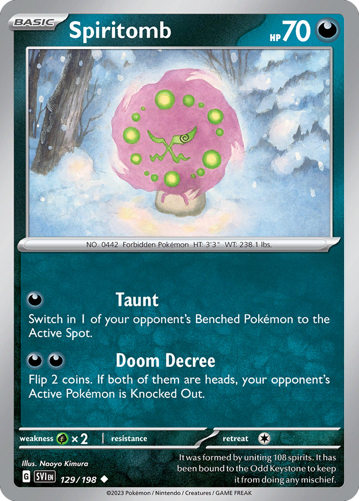 Spiritomb sv1-129 Uncommon from Scarlet & Violet Set