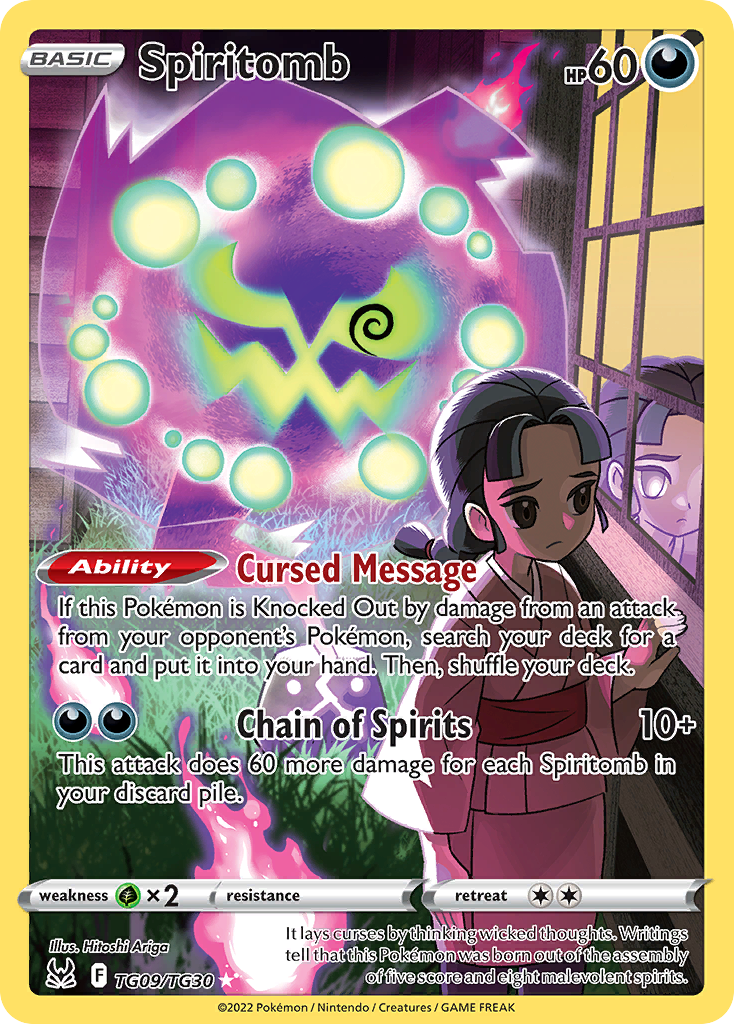 Spiritomb swsh11tg-TG09 Trainer Gallery Rare Holo from Lost Origin Trainer Gallery Set
