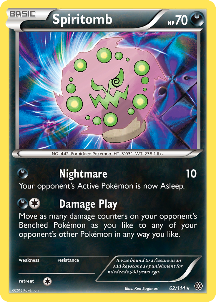 Spiritomb xy11-62 Rare from Steam Siege Set