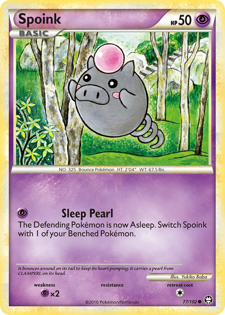 Spoink hgss4-77 Common from HS—Triumphant Set