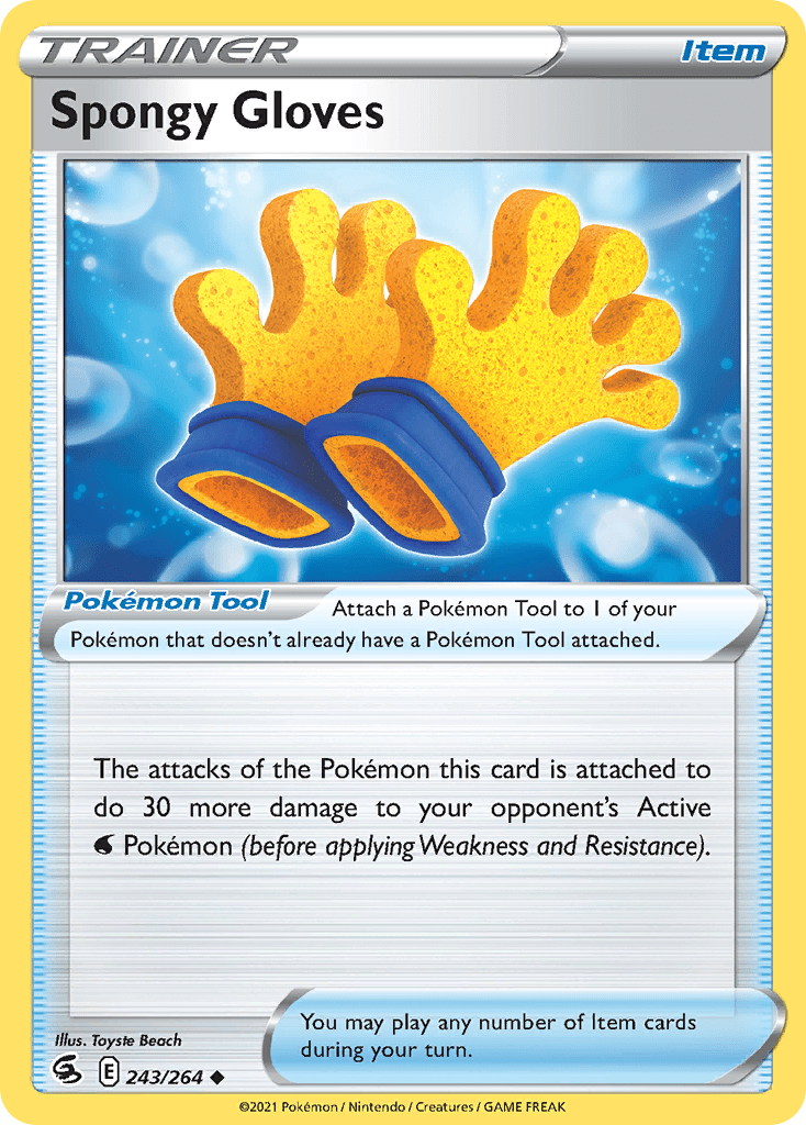 Spongy Gloves swsh8-243 Uncommon from Fusion Strike Set