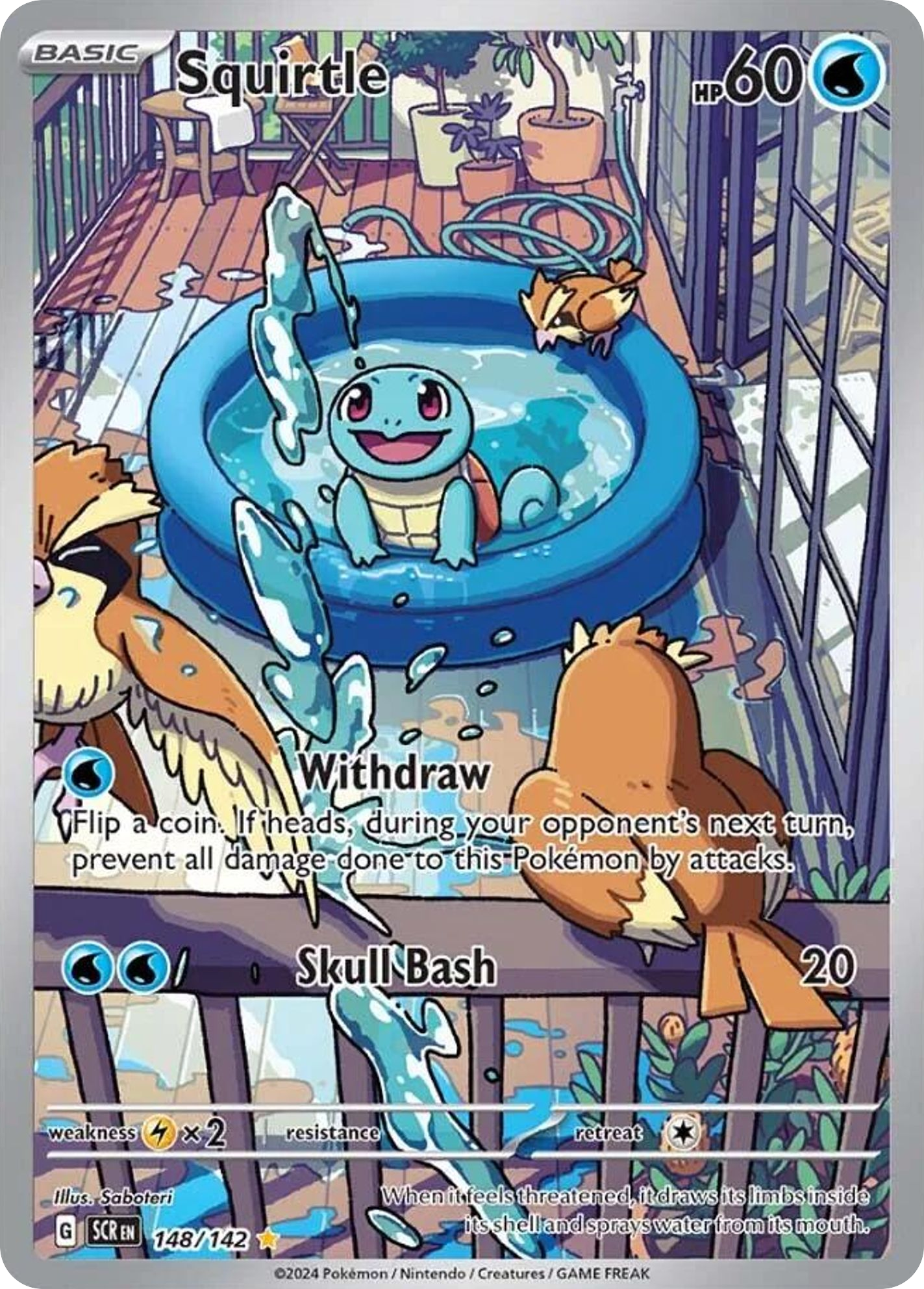Squirtle sv7-148 Illustration Rare from Stellar Crown Set