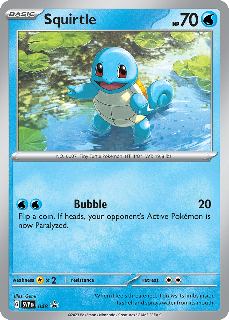 Squirtle svp-48 Promo from Scarlet & Violet Black Star Promos Set