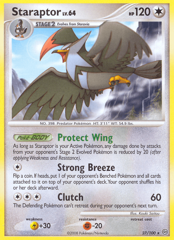 Staraptor dp7-27 Rare from Stormfront Set