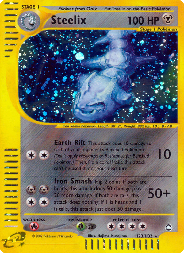 Steelix ecard2-H23 Rare Holo from Aquapolis Set