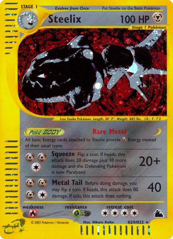Steelix ecard3-H29 Rare Holo from Skyridge Set